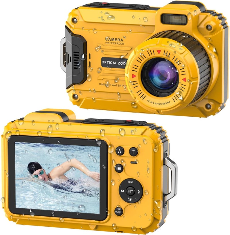 Focusify Underwater Camera, 2.7K 56MP 33FT Waterproof Digital Camera with 6X Optical Zoom & 4X Digital Zoom 2.8" IPS Screen, Ideal for Snorkeling, Swimming and Outdoor Adventures with 32G Card - Image 1